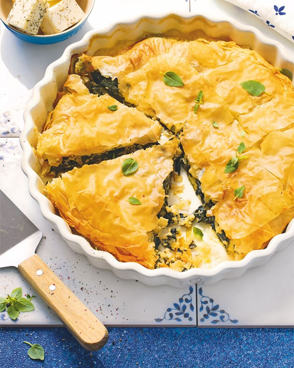 Пиріг із куркою, грибами, шпинатом